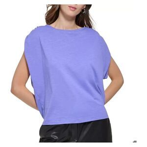 DKNY Womens Ruched Sleeveless Blouse Top, NWT